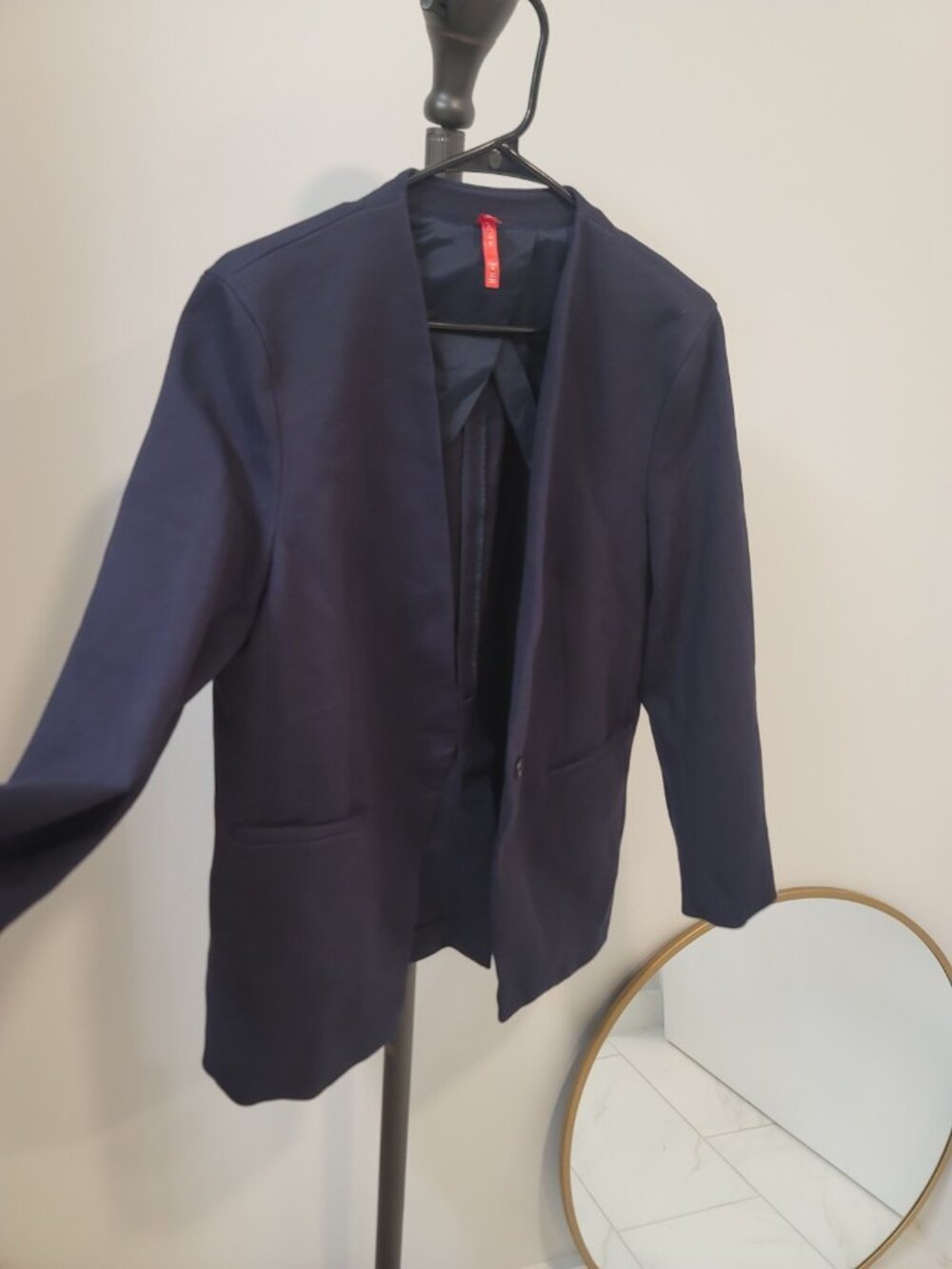 Spanx The Perfect Collarless Blazer 20384R Classic Black Single Button Size L